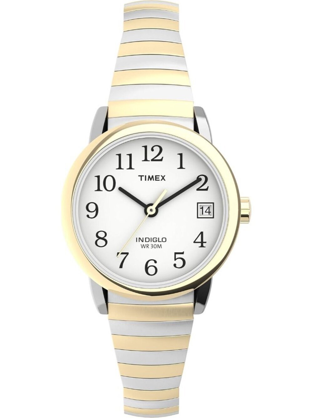 Women's Silver Gold Analog Quartz Easy Reader Adjustable Luminous Classic Watch
